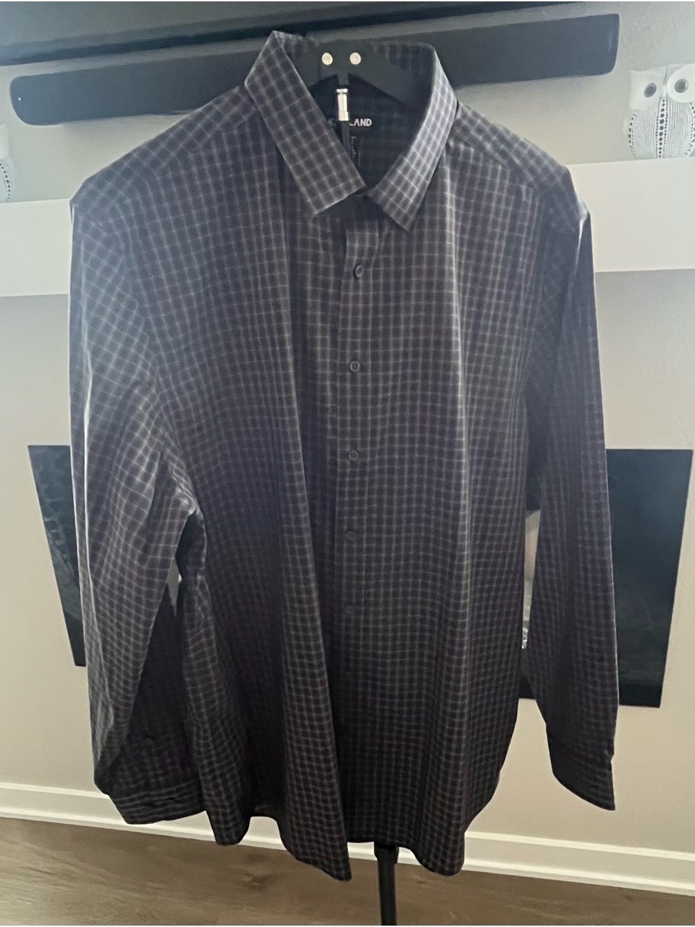 Kirkland Signature Men's Comfort Dress Shirt - Blue & Brown Check Size XL
NWOT